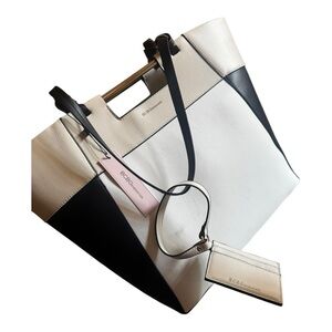 BCBGeneration $128 Color Blocked Double Handle Tote Bag